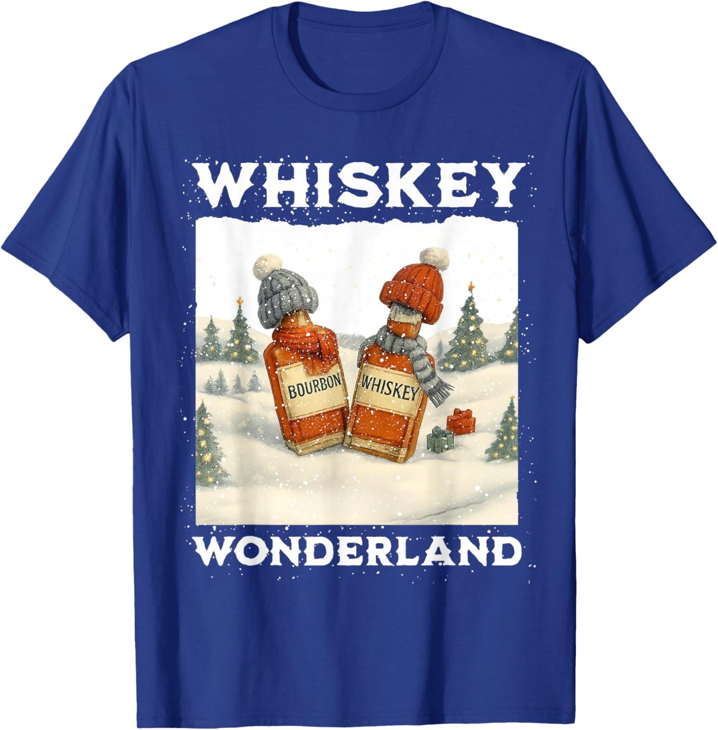 Whiskey Wonderland Funny Christmas Drinking Alcohol Gag T-Shirt - T-Shirt | Royal