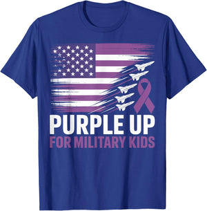 Purple Up for Military Kids Military Child Month T-Shirt - T-Shirt | Royal