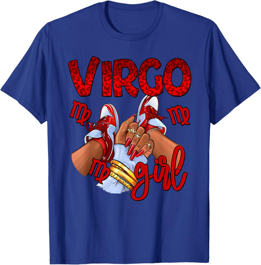 Virgo Girl Birthday Women Sneakers Zodiac Sign Bday T-Shirt - T-Shirt | Royal