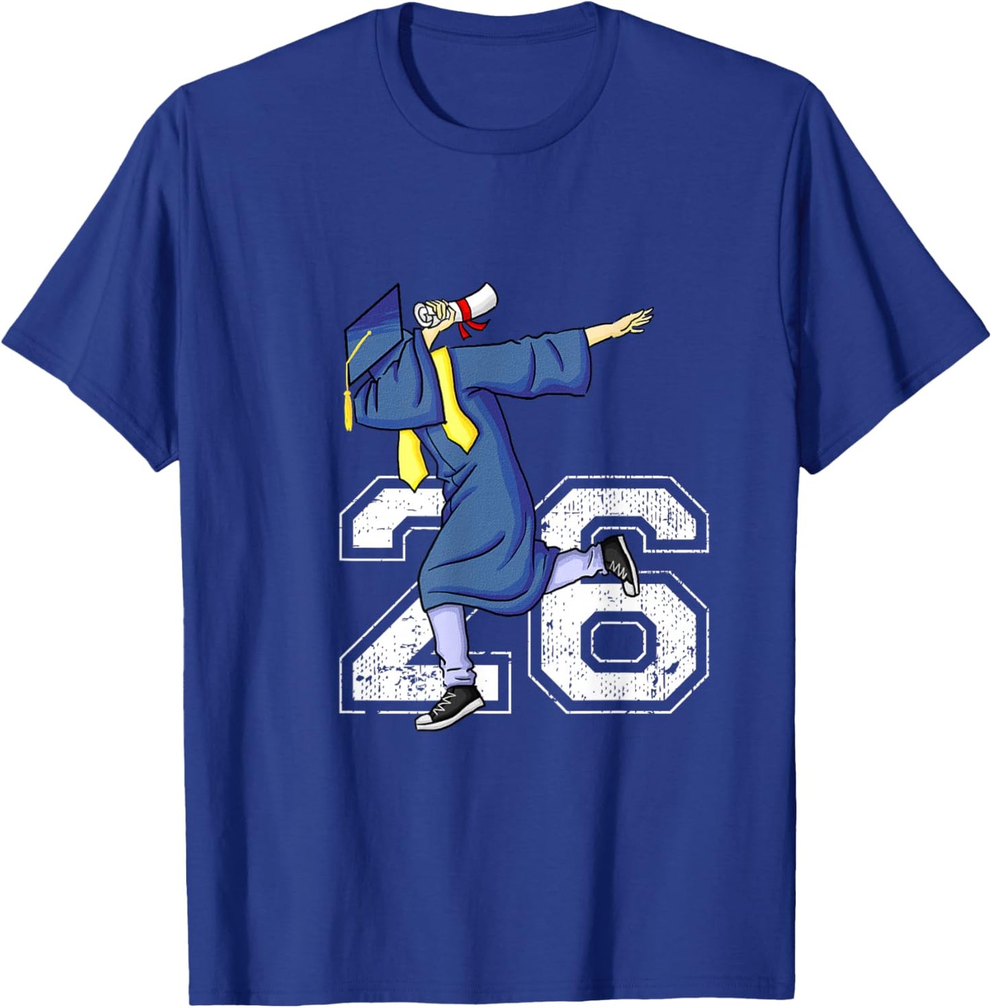 Dabbing Graduate 26 Fun Last Day Graduation Dab Senior 2026 T-Shirt - T-Shirt | Royal