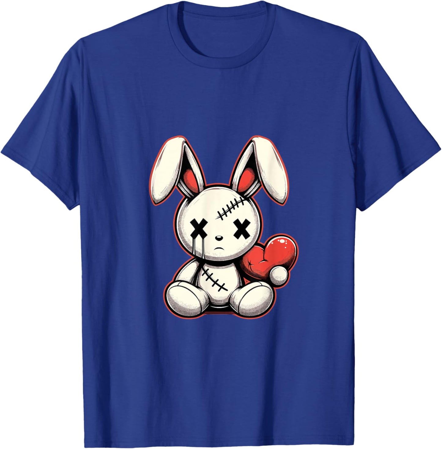 Voodoo Rabbit Embroidered Gothic T-Shirt - T-Shirt | Royal