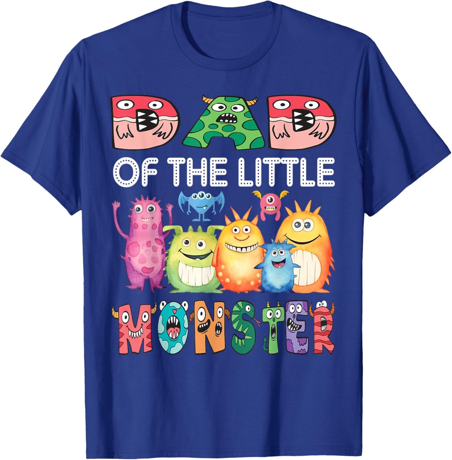 Dad Of The Little Monster Kids 1St Birthday Party T-Shirt - T-Shirt | Royal
