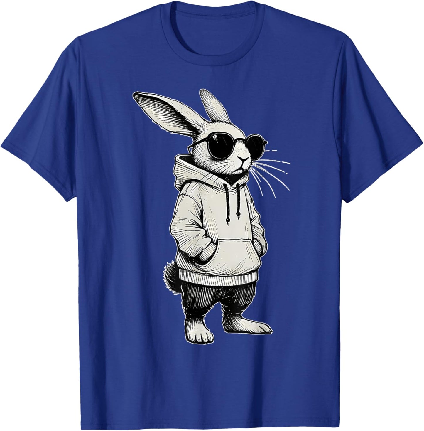Bunny Face With Sunglasses Easter Day for Boys Men Kids T-Shirt - T-Shirt | Royal