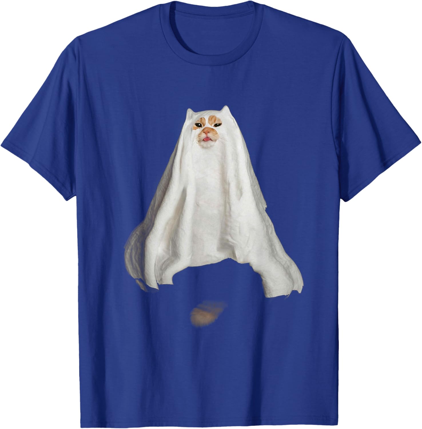 Ghost Cat Meme Funny Halloween Men Women Kids T-Shirt - T-Shirt | Royal