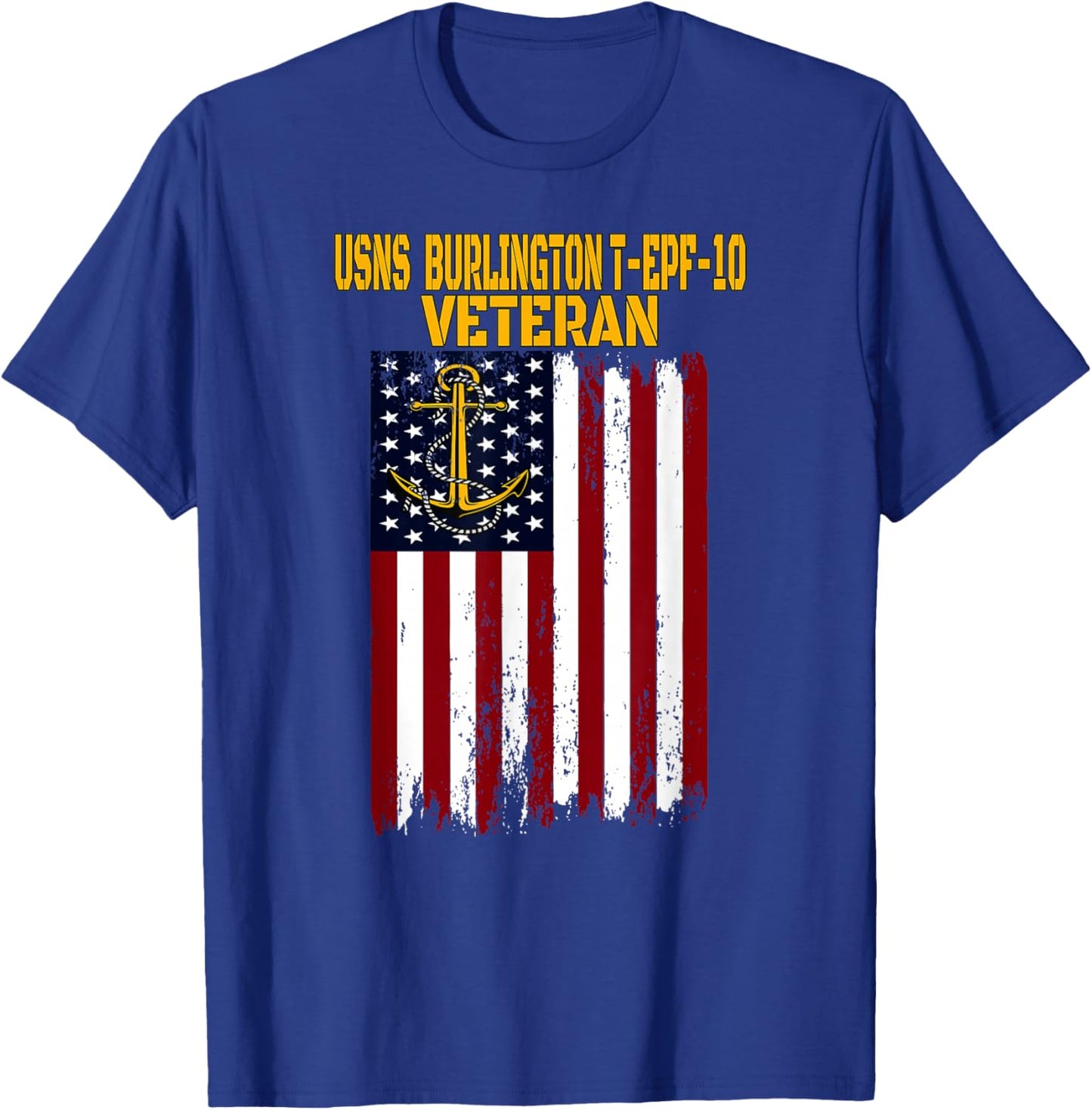 USNS Burlington T-EPF-10 Expeditionary Fast Transport T-Shirt - T-Shirt | Royal