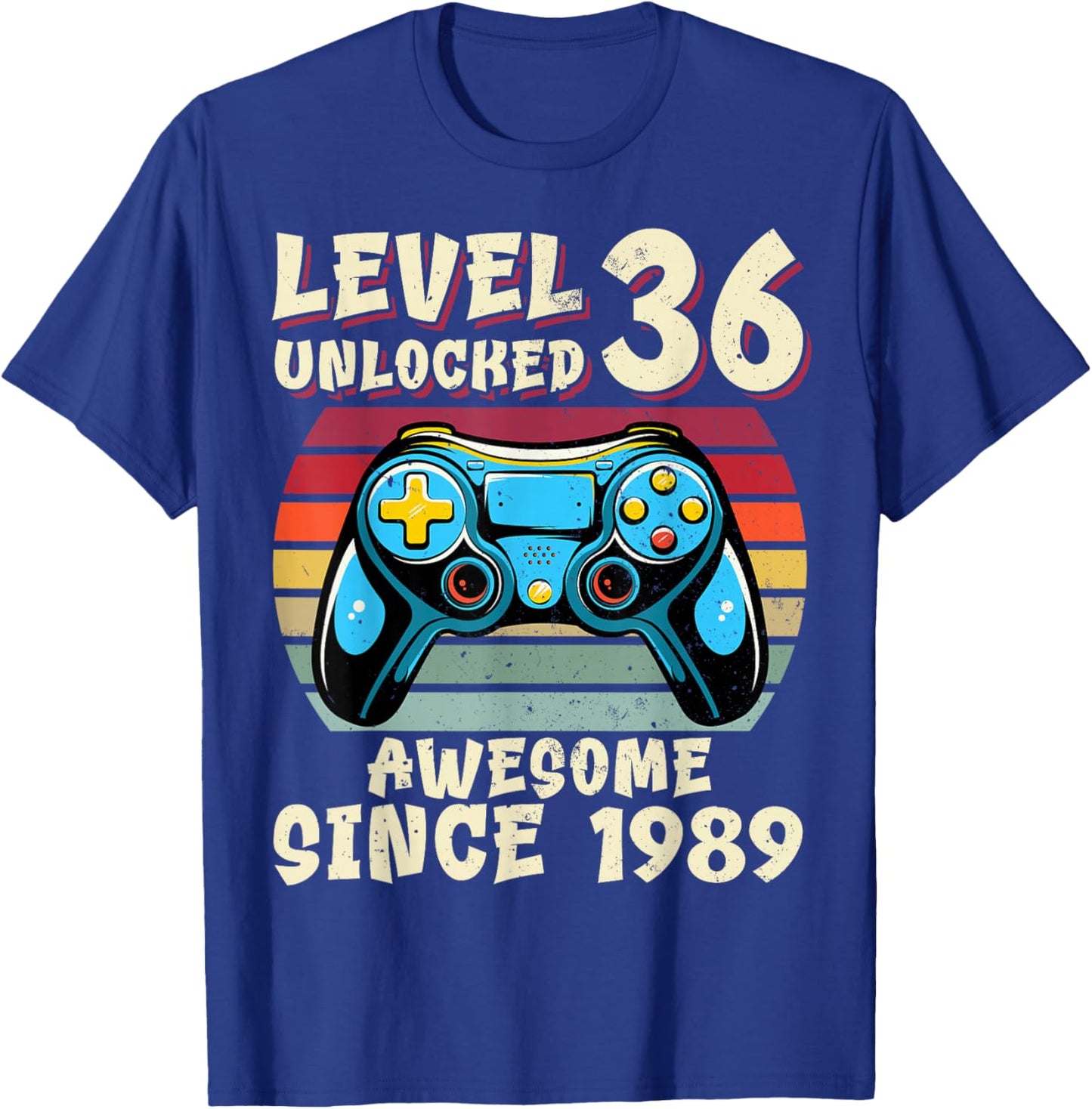 36th Birthday Decoration Men 36yrs 36 Years Old Birthday T-Shirt - T-Shirt | Royal