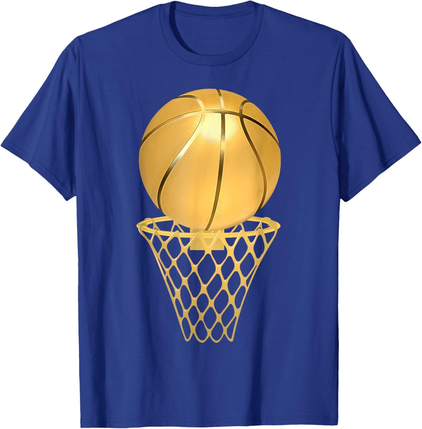 Basketball Player Trophy Game Coach Sports Lover Gold T-Shirt - T-Shirt | Royal