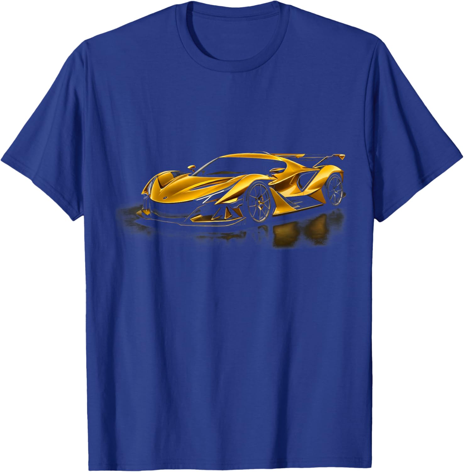 Exotic Car Yellow Racing Car, Turbo Race Kids Boys T-Shirt - T-Shirt | Royal