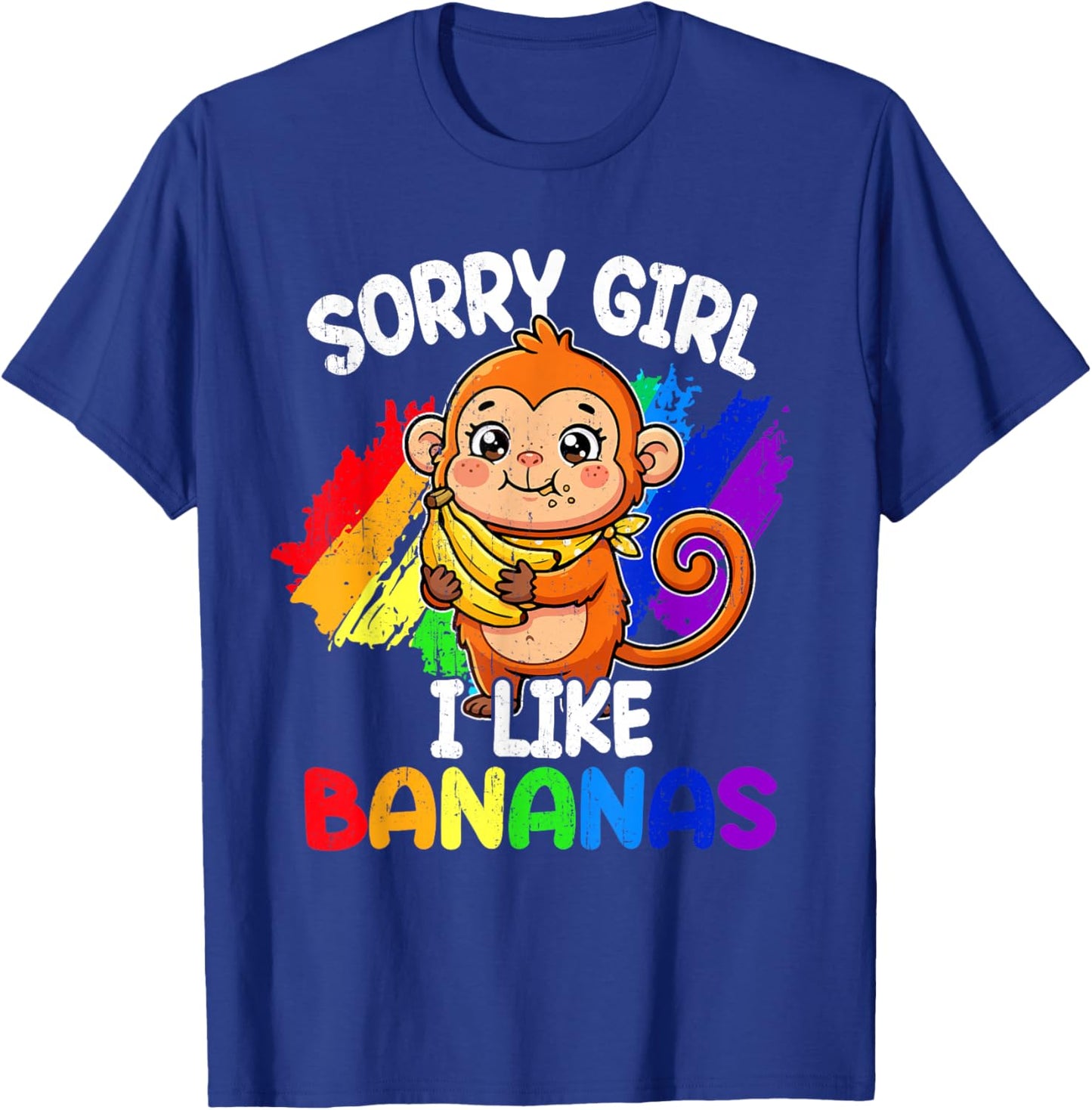 Funny Gay Pride Like Bananas Rainbow Flag LGBT Ally Humor T-Shirt - T-Shirt | Royal