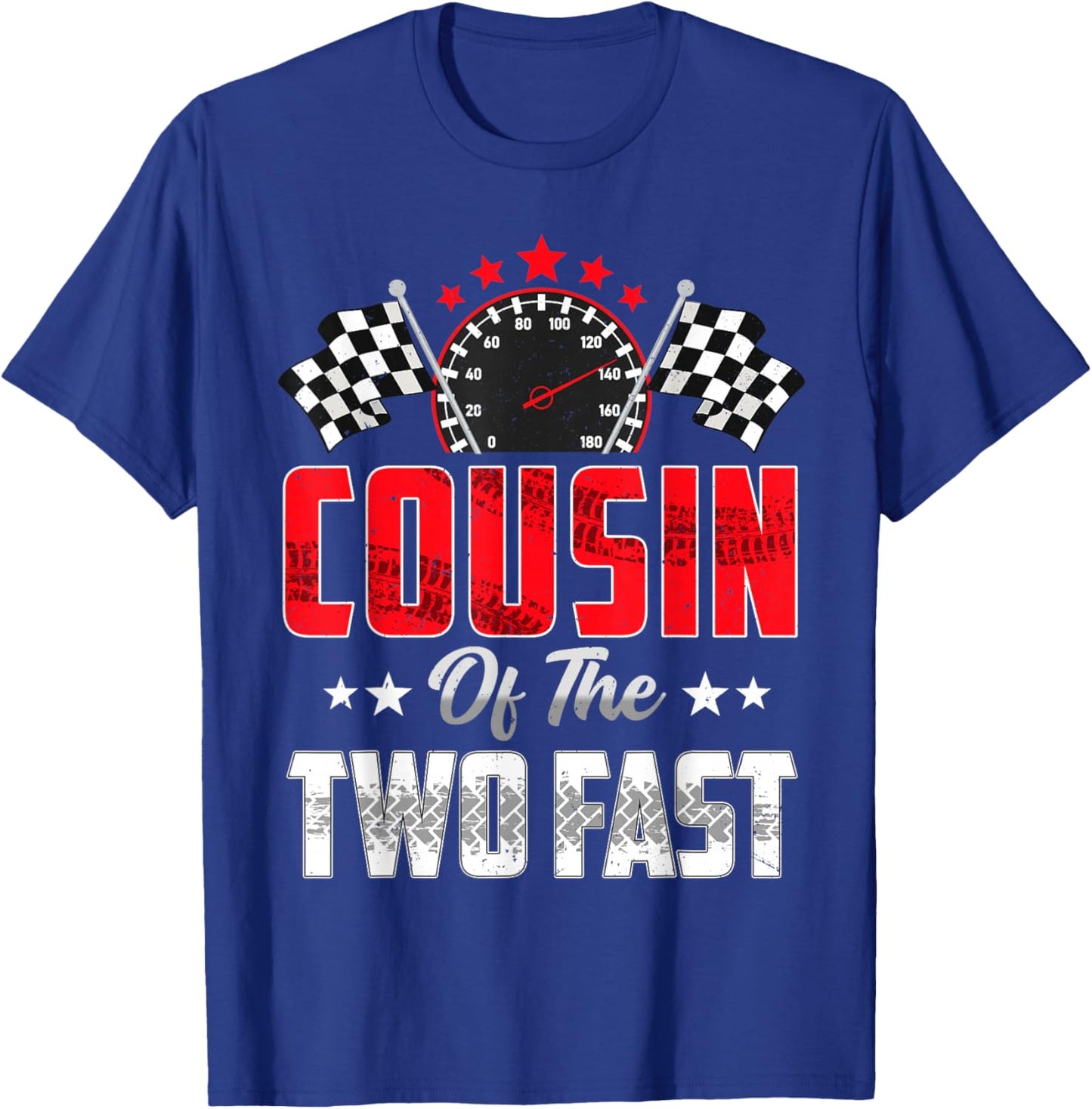 Cousin of The Two Fast 2nd Birthday Racing Car Family T-Shirt - T-Shirt | Royal
