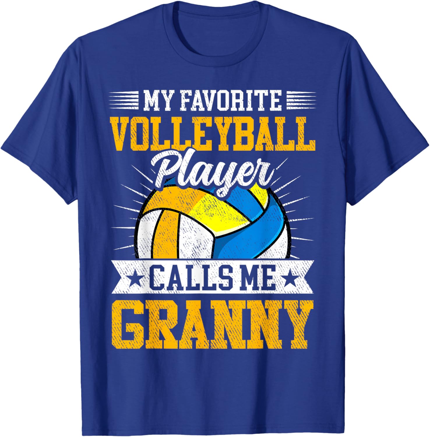 My Favorite Volleyball Player Calls Me Granny Mothers Day T-Shirt - T-Shirt | Royal