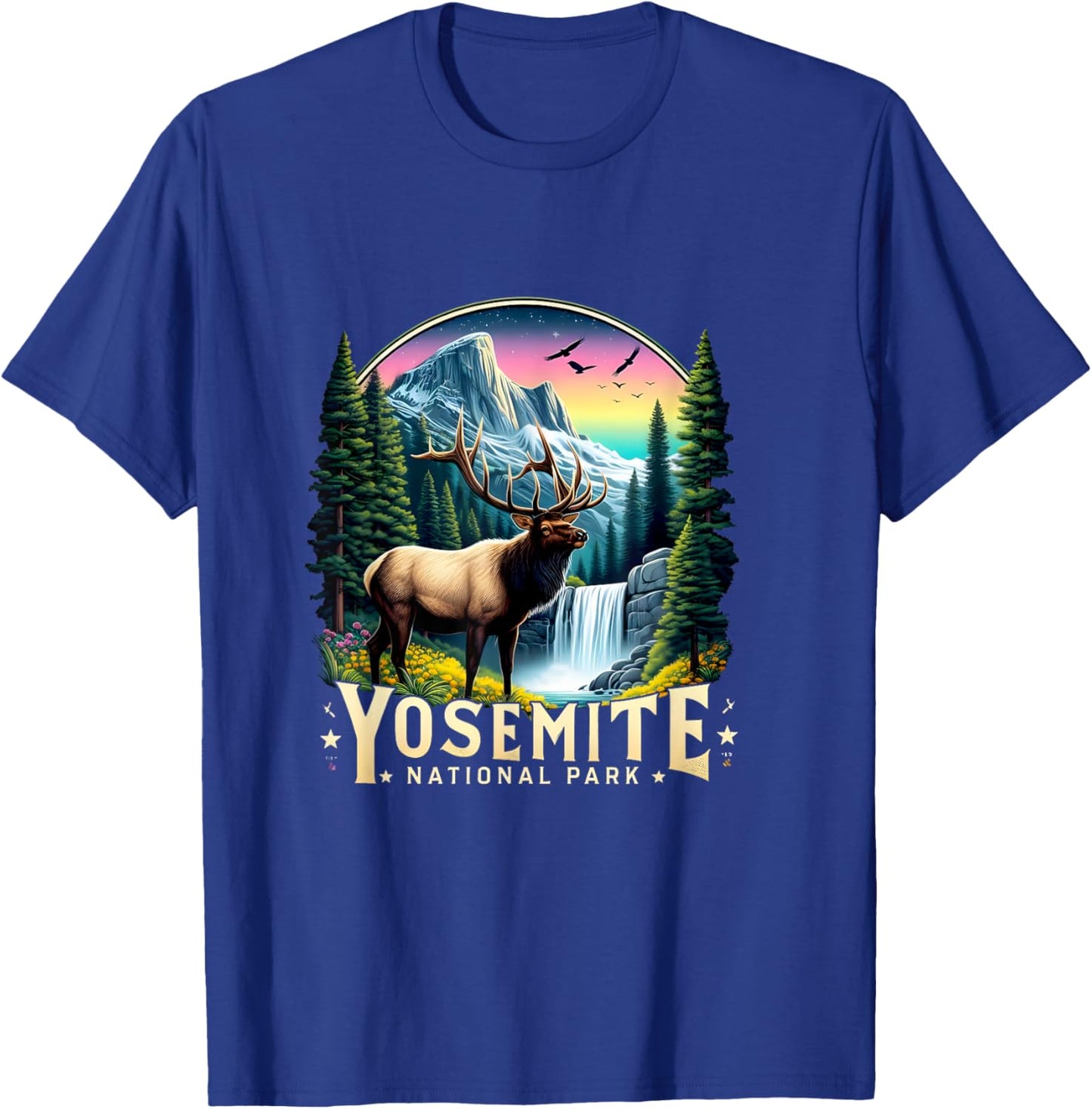 Yosemite Road Trip 2025 Family National Park T-Shirt - T-Shirt | Royal