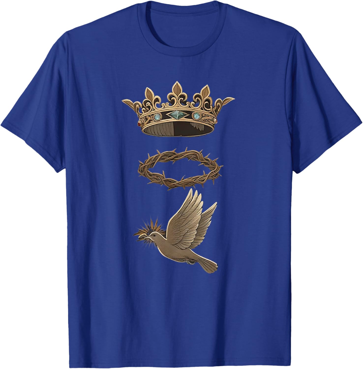 Holy Trinity Father Son and Holy Spirit Catholic , Black, S T-Shirt - T-Shirt | Royal