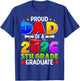 Proud Dad of A 2026 5th Grade Graduate Graduation Class 2026 T-Shirt - T-Shirt | Royal