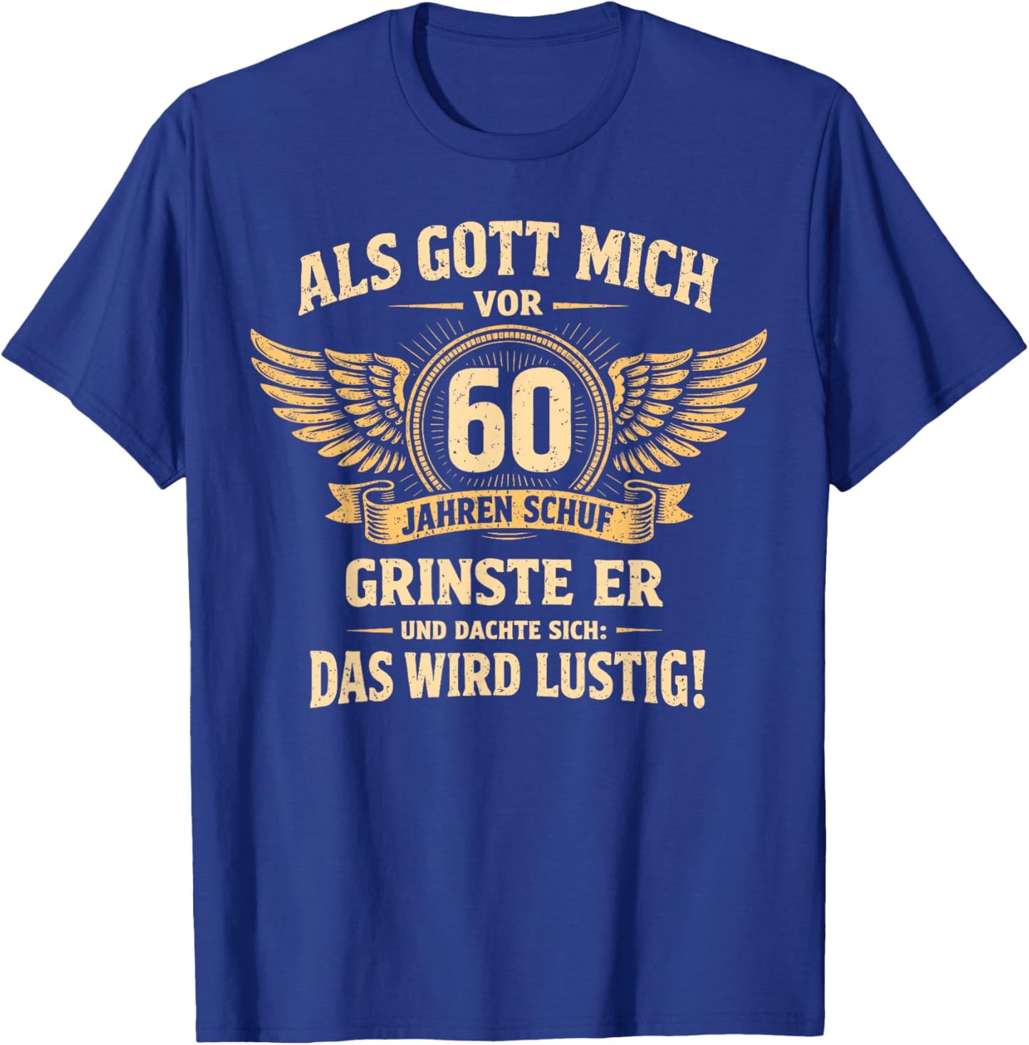60th Birthday Man Woman 60 Years Decoration 1966 Gift Funny T-Shirt - T-Shirt | Royal