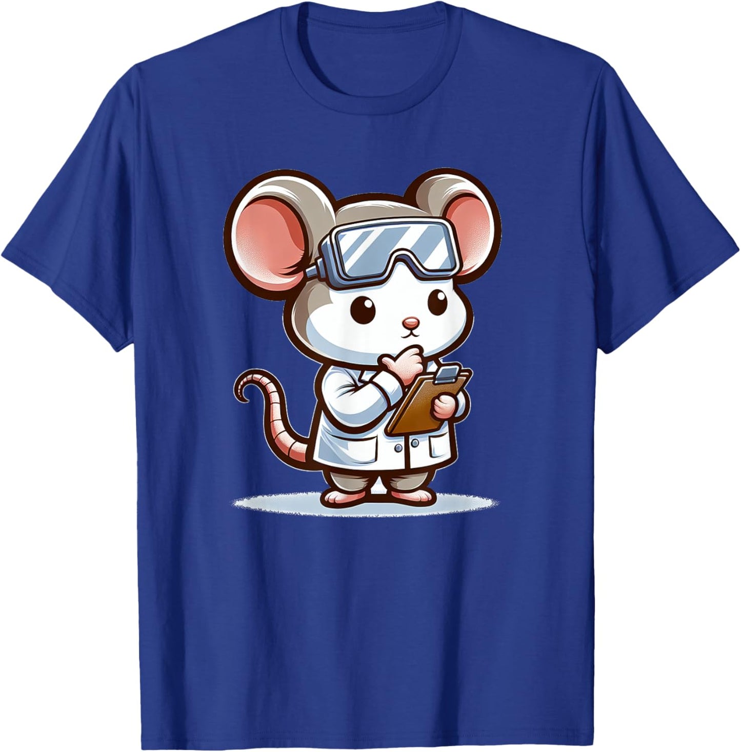 Cute Mouse Scientist T-Shirt - T-Shirt | Royal