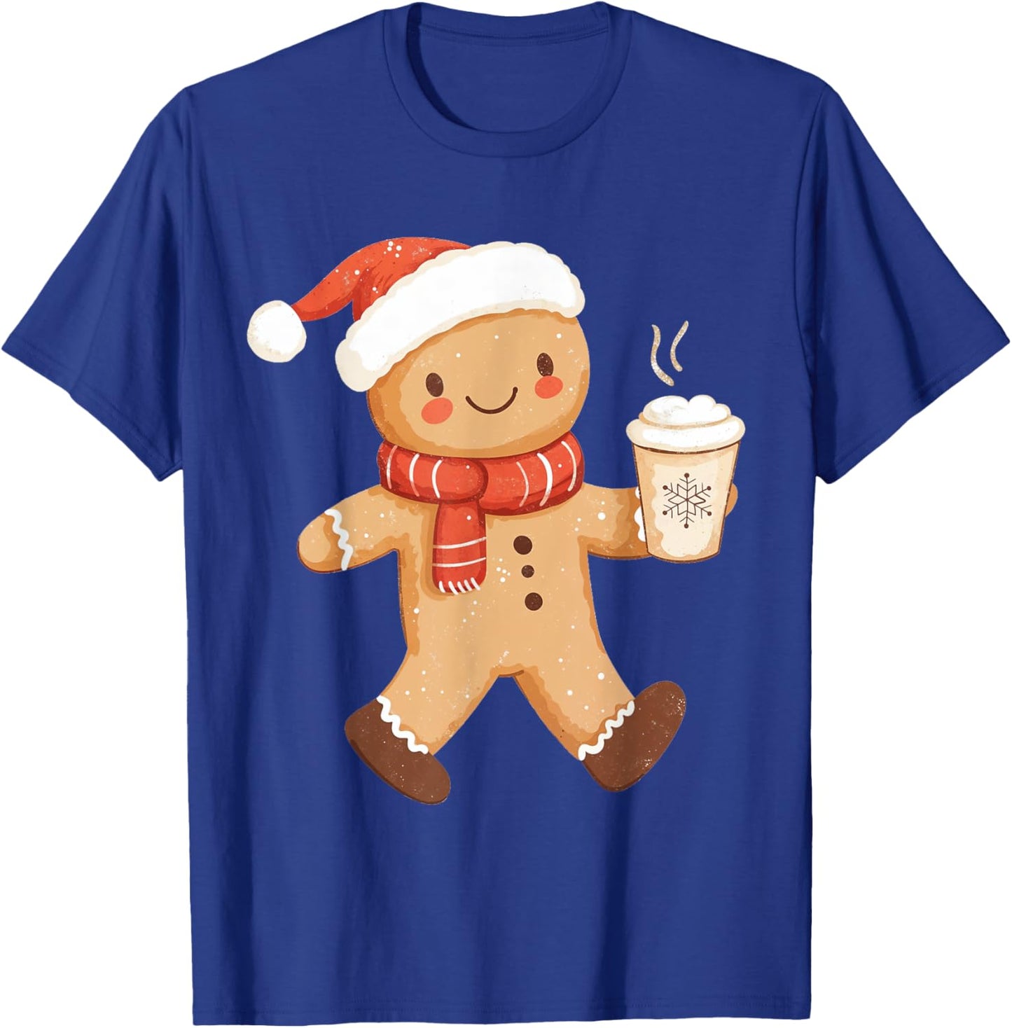 Gingerbread Coffee Lover Xmas Cookie Baking Women Christmas T-Shirt - T-Shirt | Royal