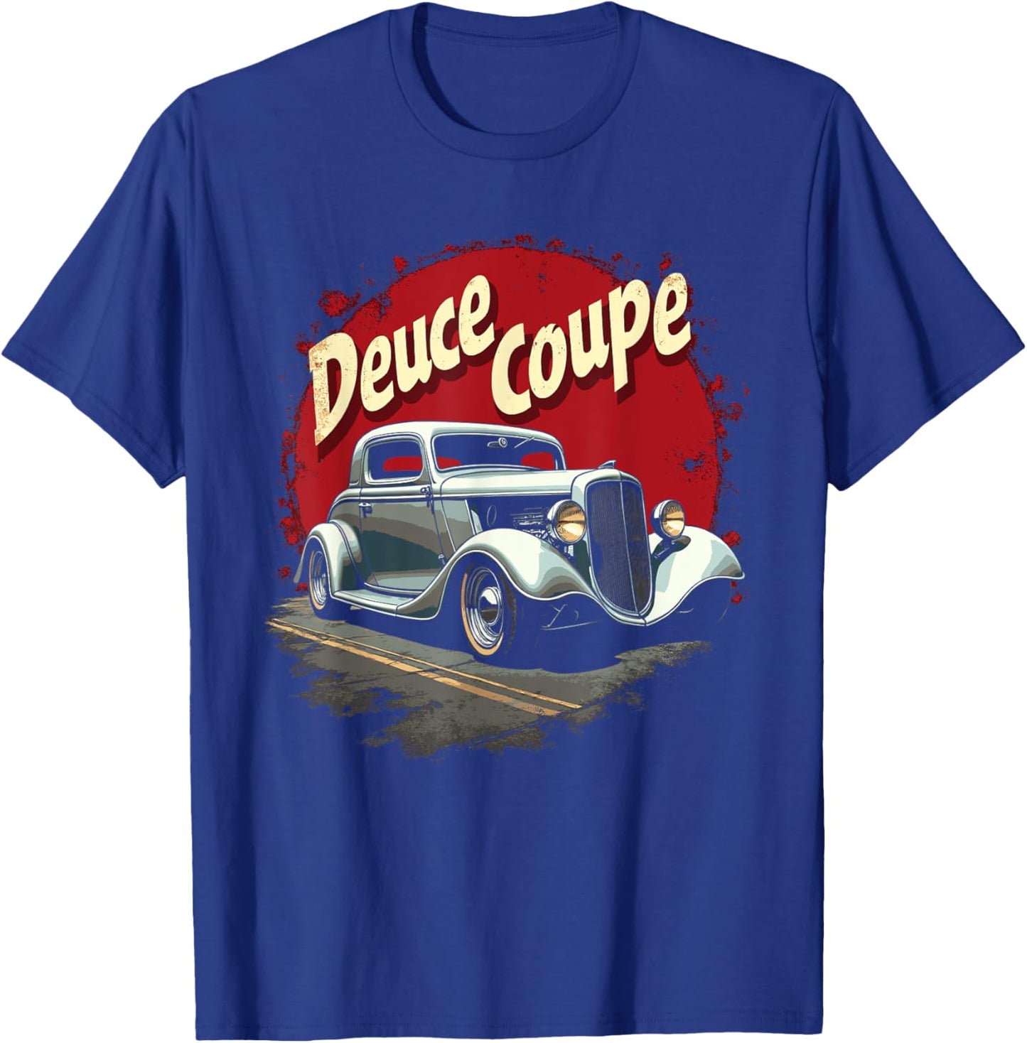 Retro Hot Rods car graphic Classic 32 Deuce Coupe Hot Rod T-Shirt - T-Shirt | Royal