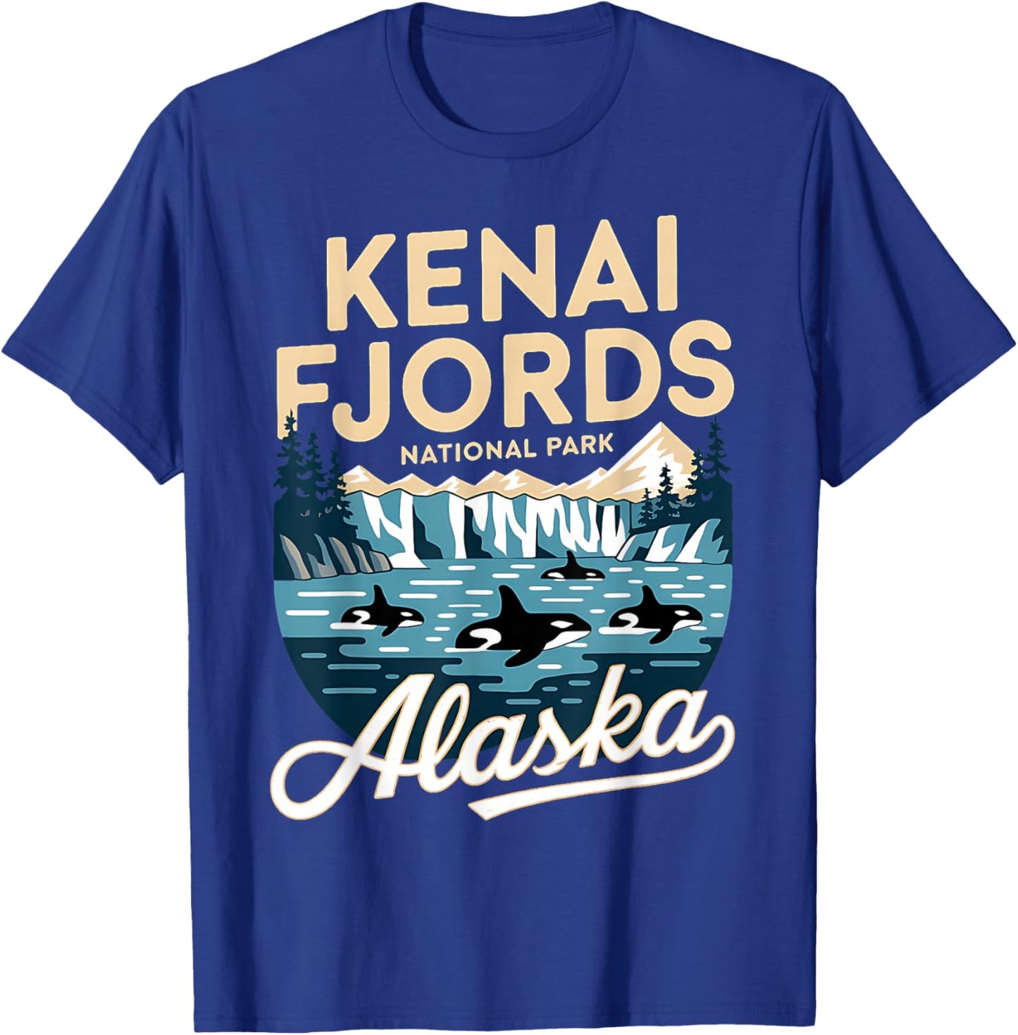 Explore Whale Orca Kenai Fjords National Park Alaska T-Shirt - T-Shirt | Royal