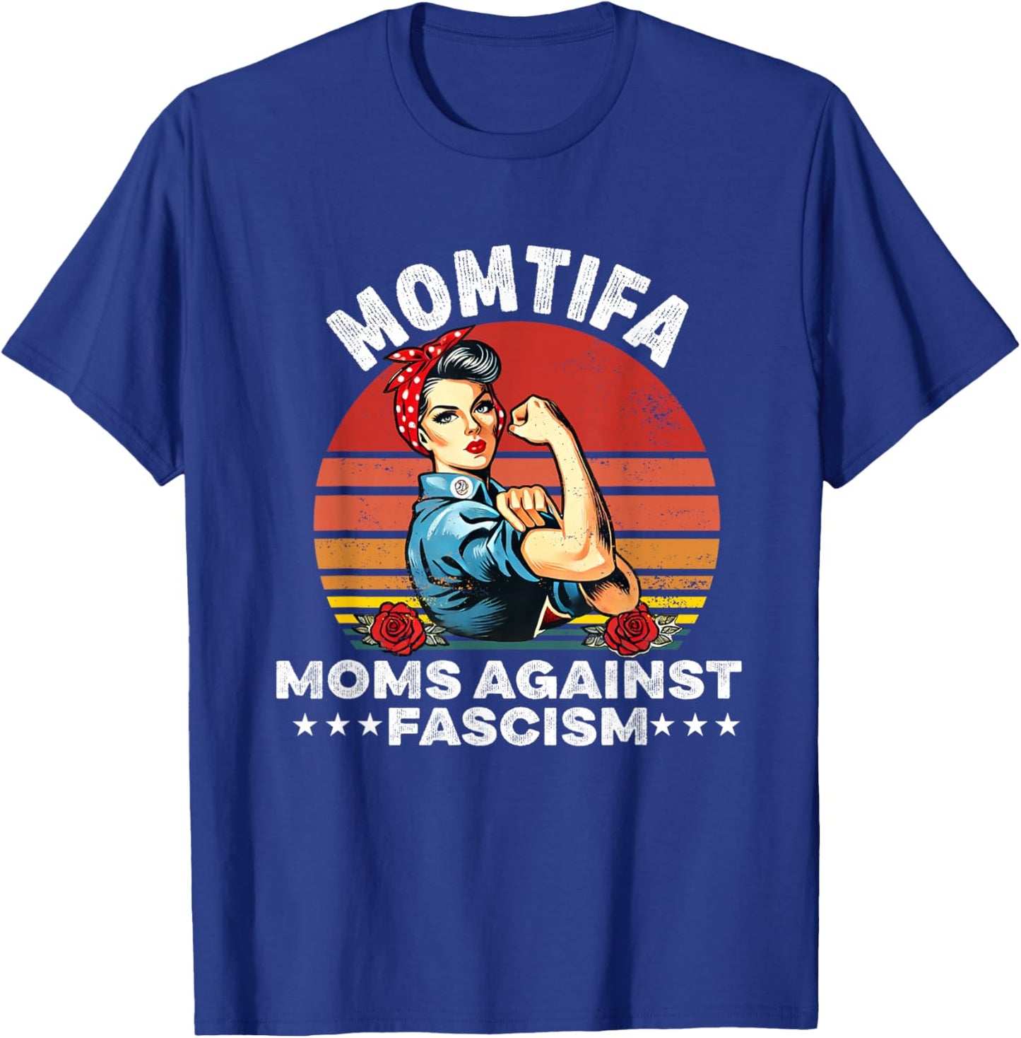Momtifa Moms Against Fascism Protest Medusa Feminist Mother T-Shirt - T-Shirt | Royal