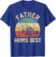 Father Mows Best Lawn Care Dad Mowing Gardener Father's Day T-Shirt - T-Shirt | Royal