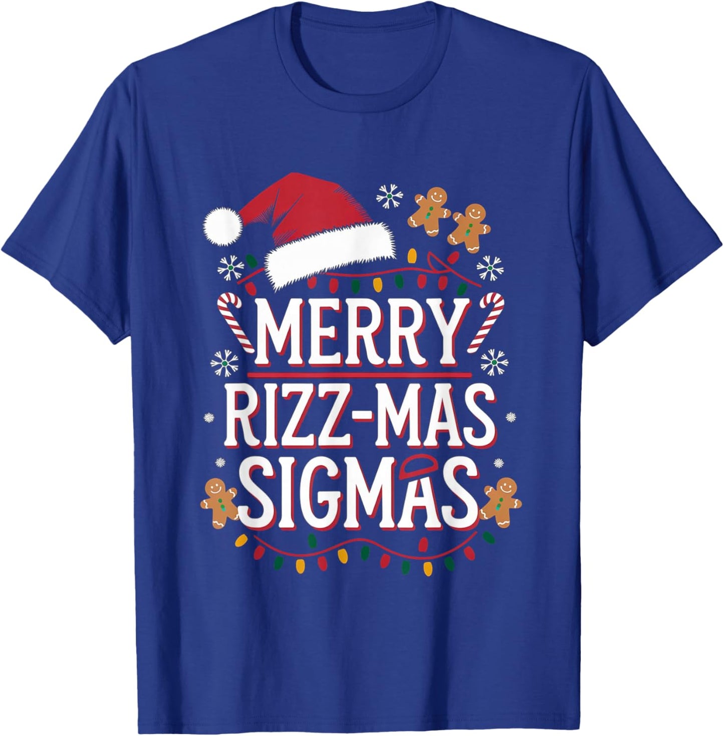 Merry Rizz Mas Sigmas Funny Gen Alpha Christmas Cool Santa T-Shirt - T-Shirt | Royal