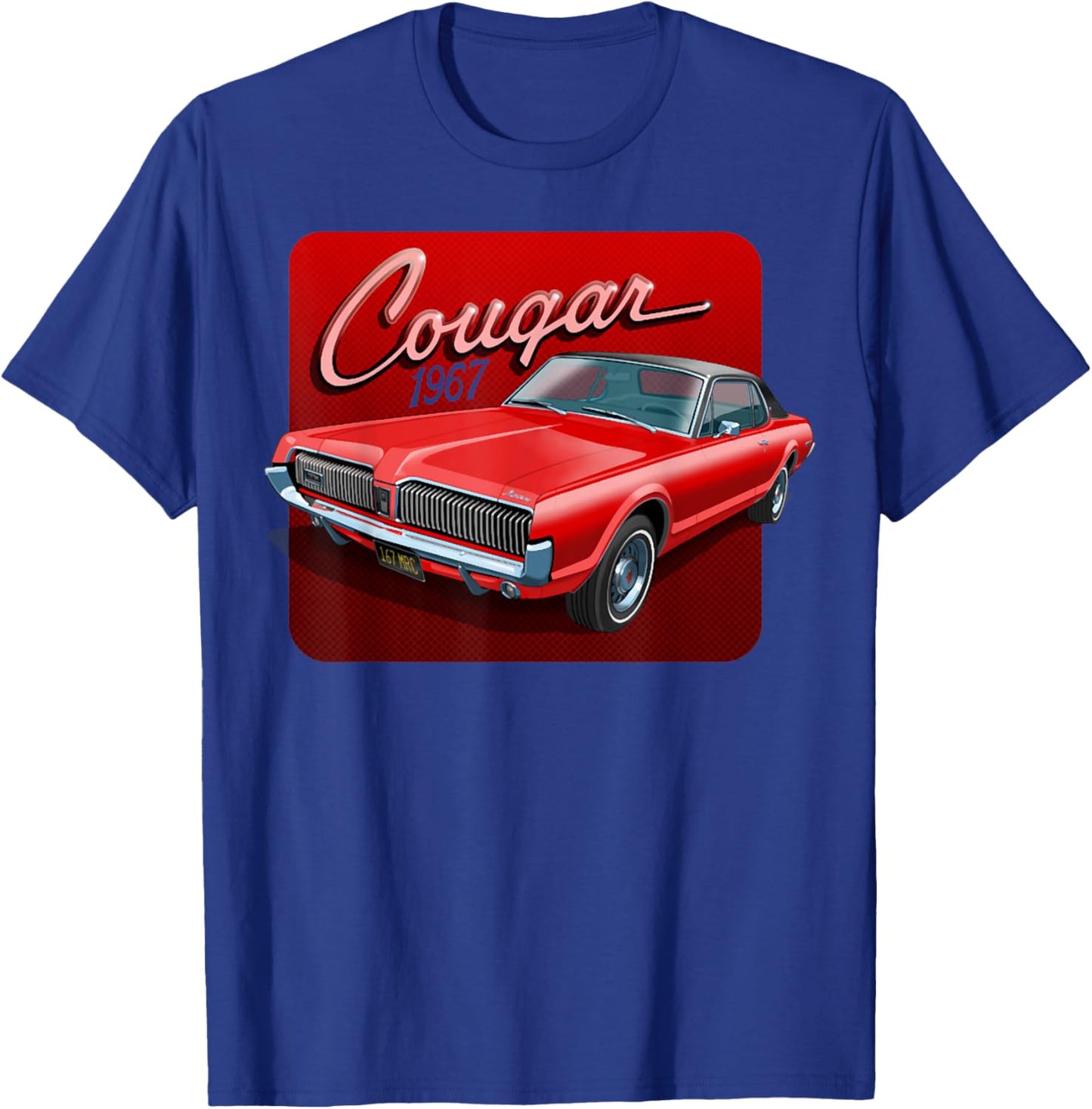 1967 Mercury classic Cougar Vinatge cars T-Shirt - T-Shirt | Royal