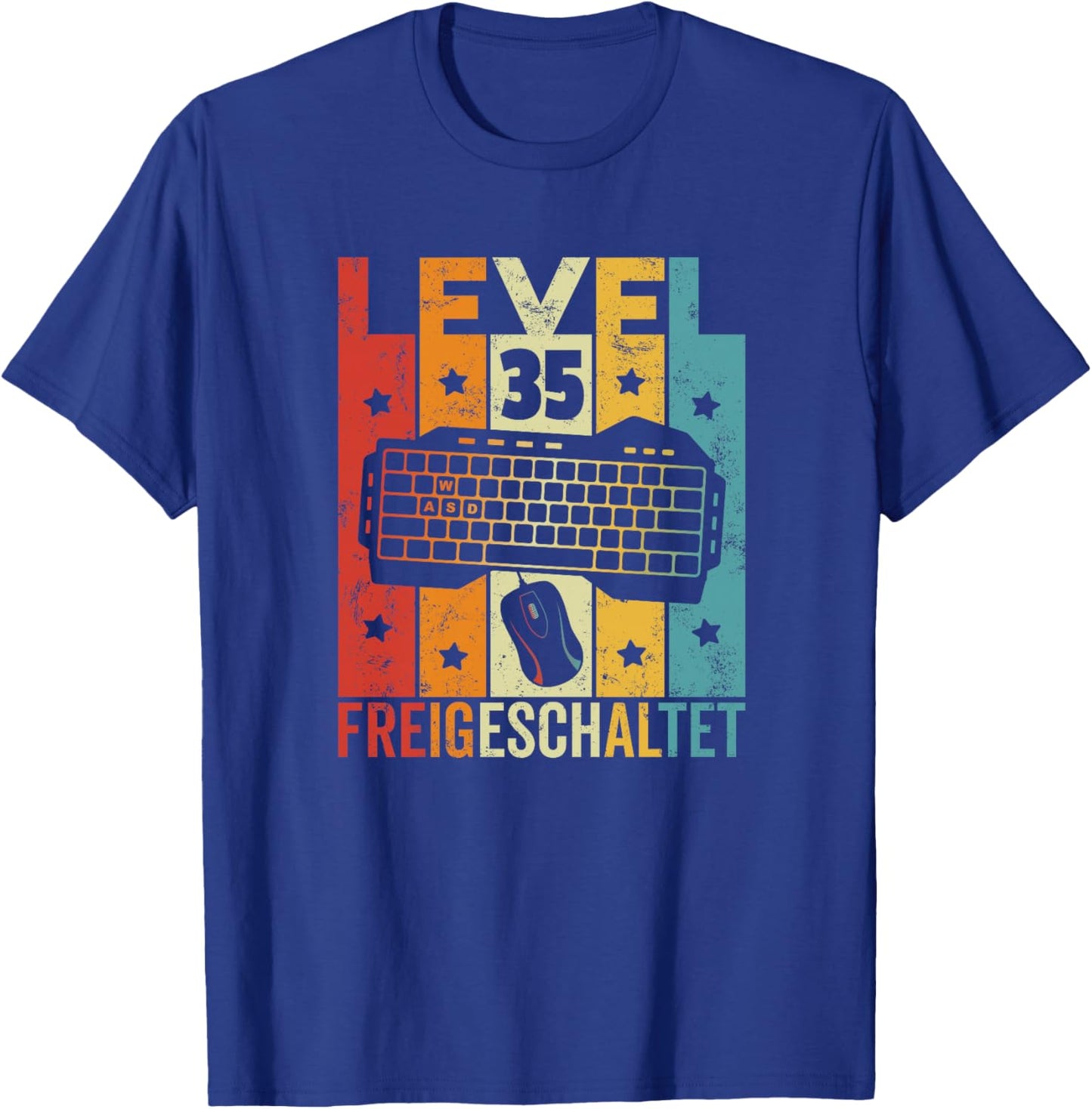 35 Geburtstag Mann Frau 35 Jahre Level 35 Gaming Gamer Premium T-Shirt - T-Shirt | Royal