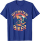 Retro Mountain Biker Pun - Funny Mountain Biking Cat T-Shirt - T-Shirt | Royal