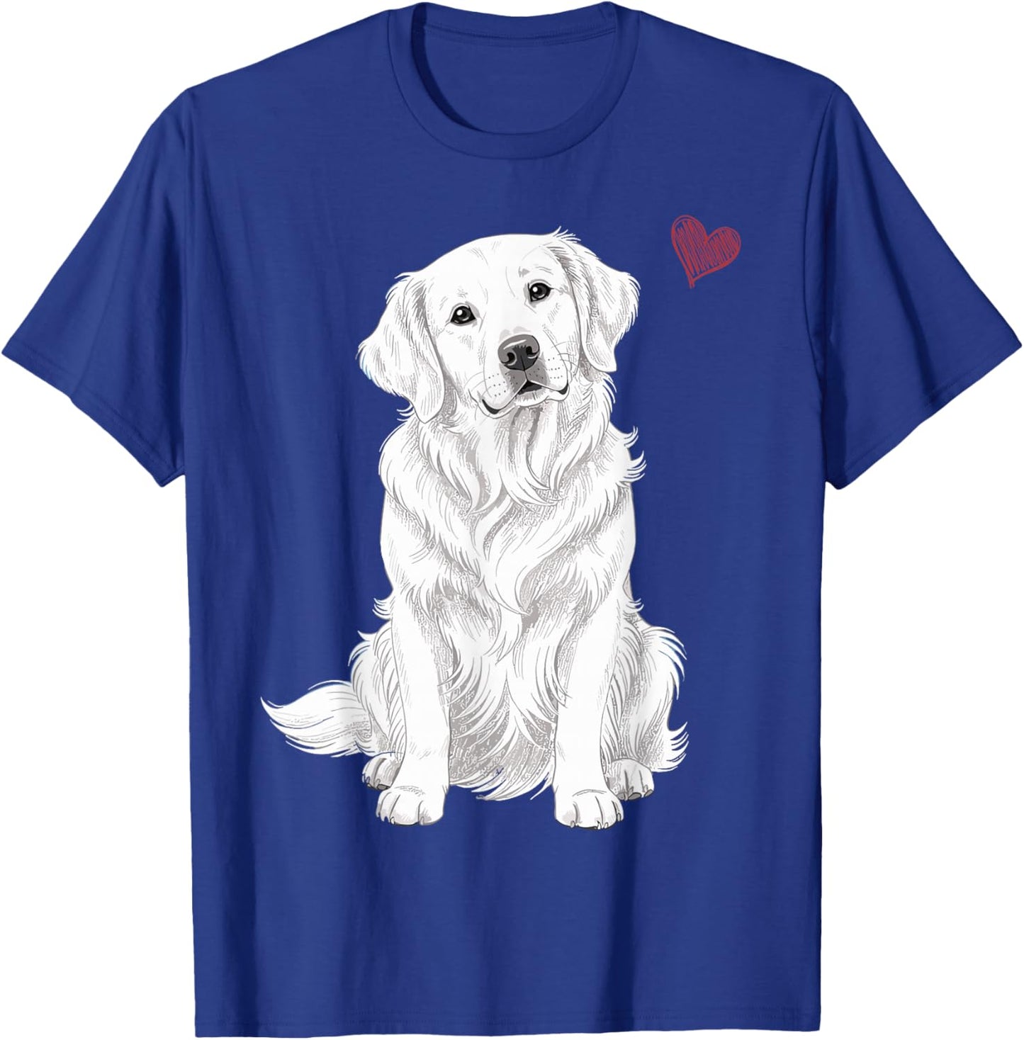 White English Cream Golden Retriever, White Golden Retriever T-Shirt - T-Shirt | Royal