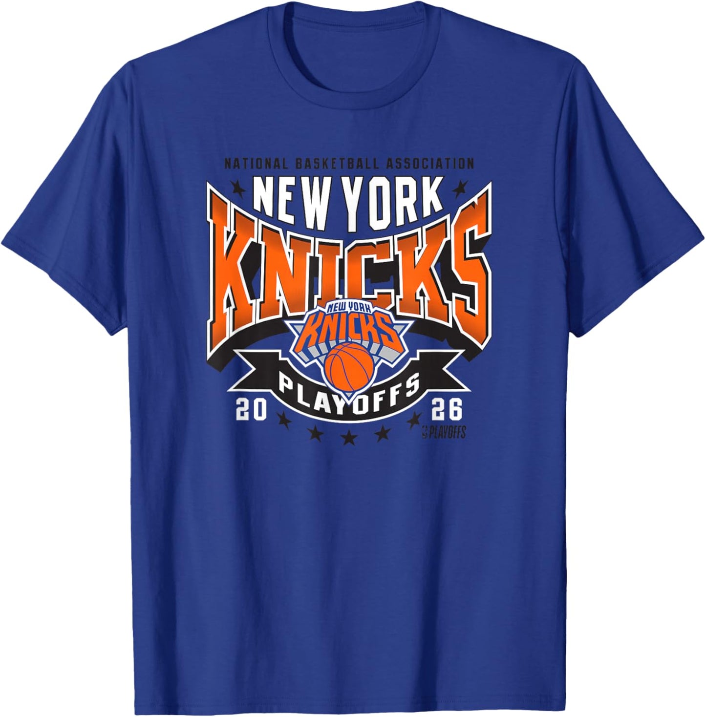 NBA Official 2026 Playoffs New York Knicks Next T-Shirt - T-Shirt | Royal