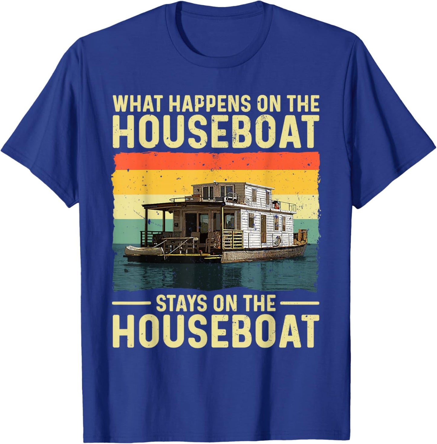 Houseboat Design Women House Boat Captain Houseboat T-Shirt - T-Shirt | Royal