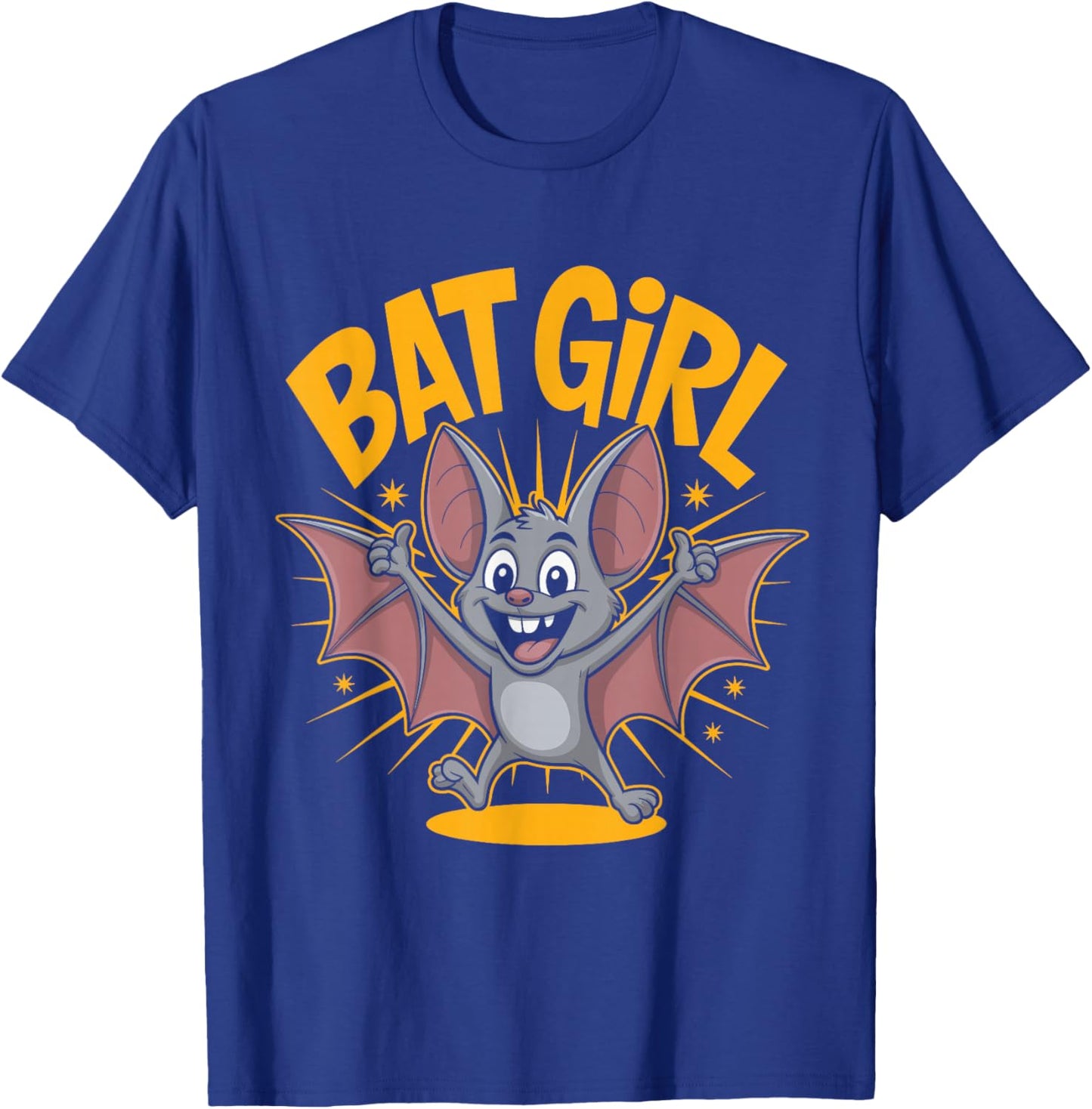 Bat Girl Cute Cartoon Flying Animal Theme Night Party T-Shirt - T-Shirt | Royal