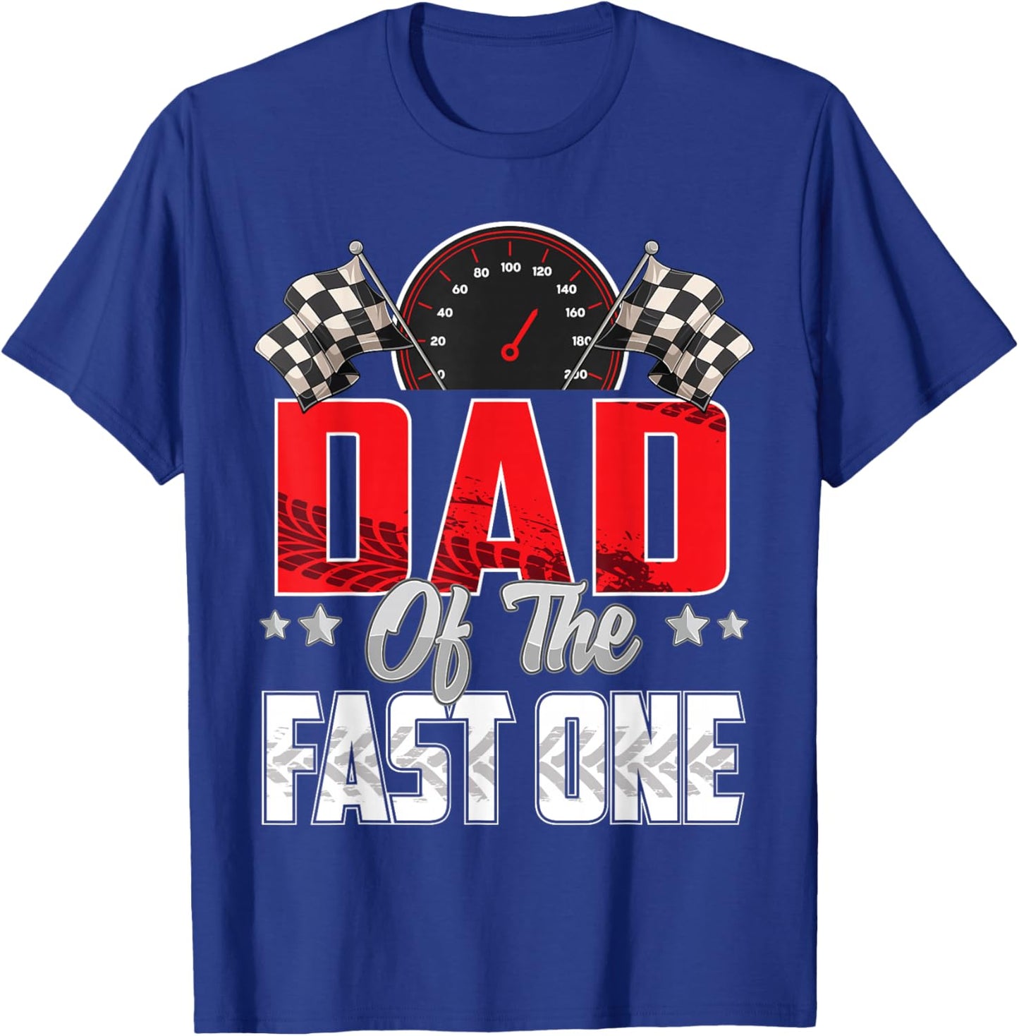 1 year old racing car fast one birthday 1st Family Dad T-Shirt - T-Shirt | Royal