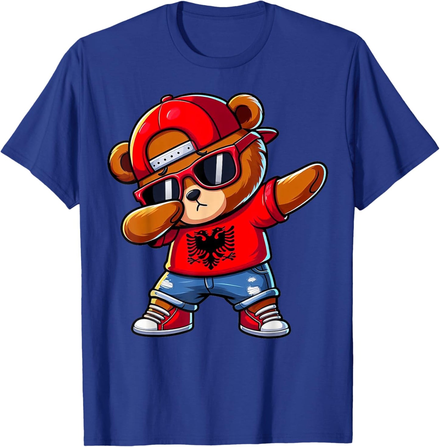 Albanian Bear Albania Dabbing Dab Boys Kids 2024 T-Shirt - T-Shirt | Royal