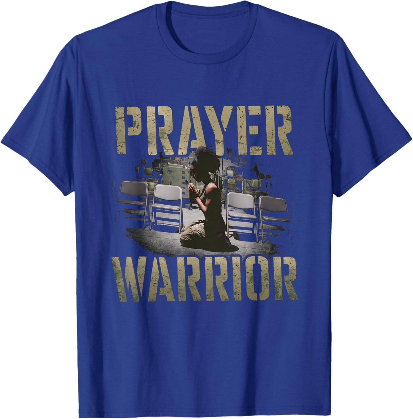 Prayer Warrior God Jesus Christian Black Girl Women T-Shirt - T-Shirt | Royal