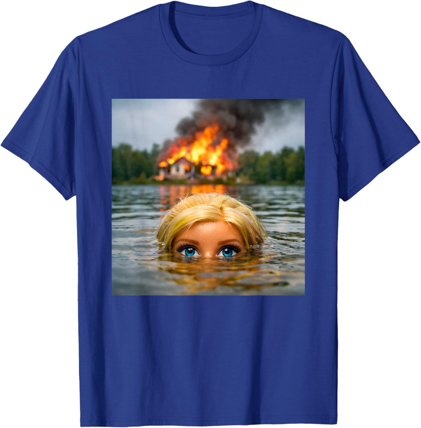 Lustige Puppe Gesicht Kleidung Meme Frauen Männer Vintage Schwimmen T-Shirt - T-Shirt | Royal