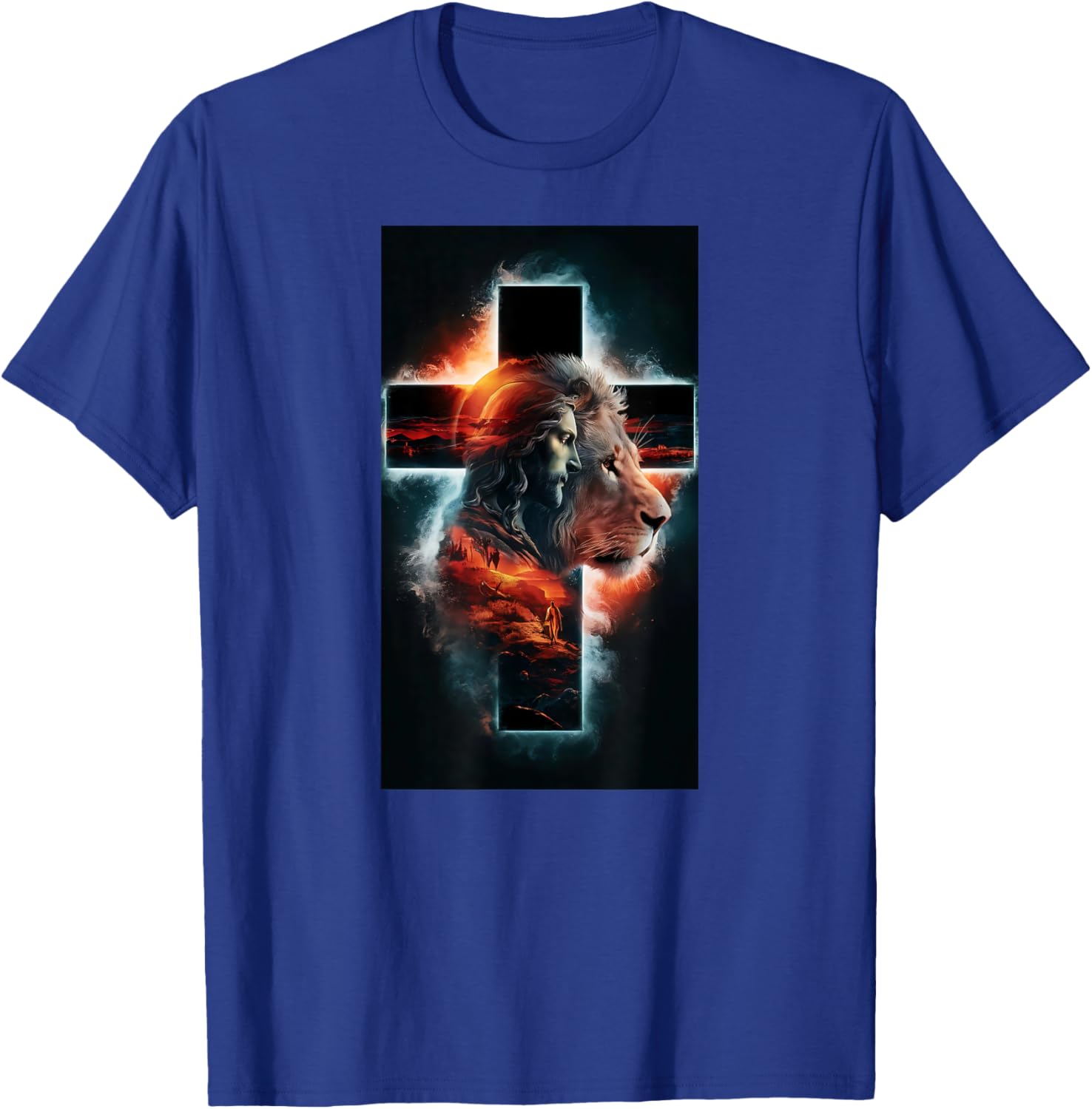 Cross Shirts Women Faith in Christ T-Shirt - T-Shirt | Royal