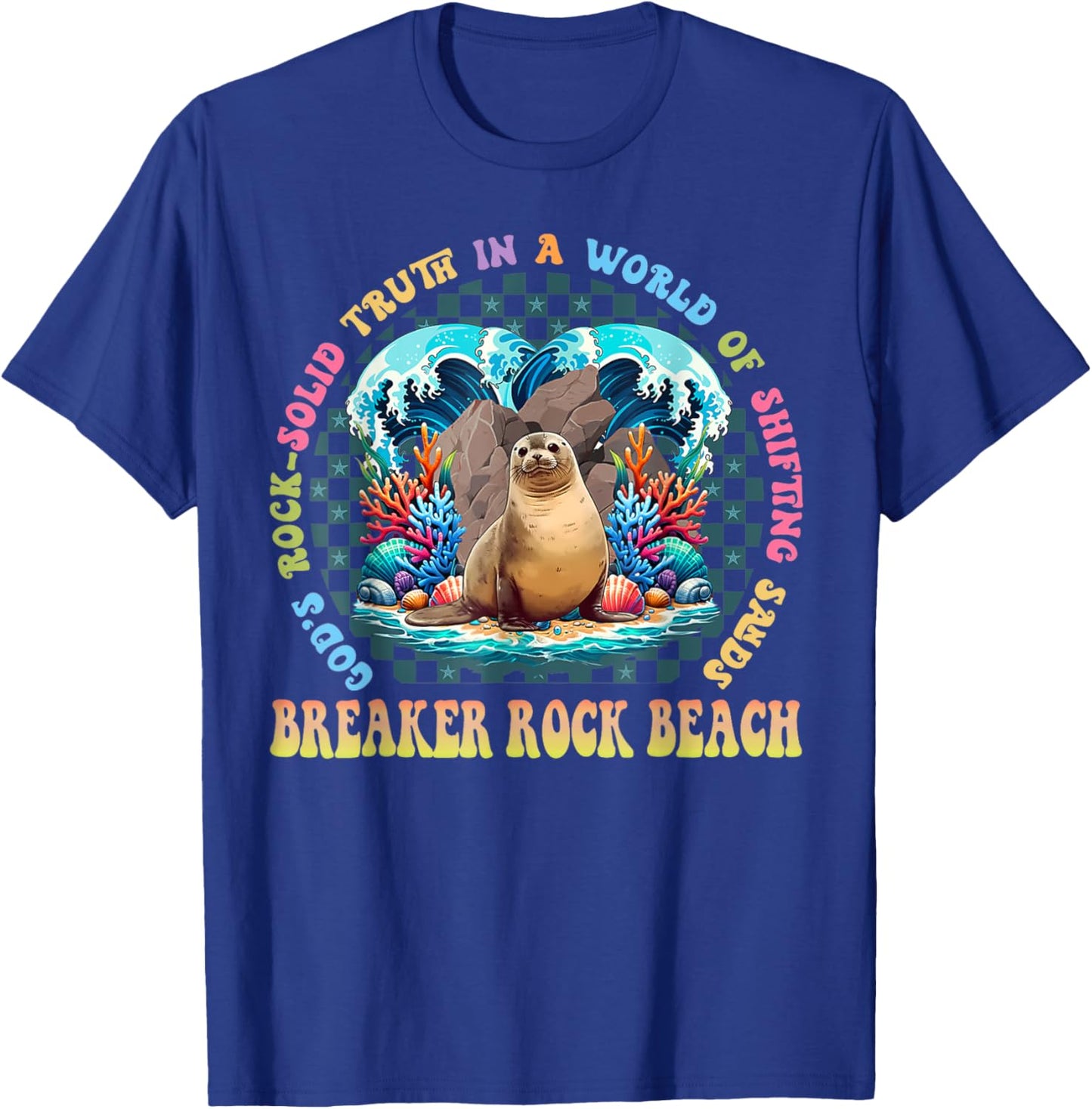 Breaker Rock Beach VBS 2024 Gods Rock Solid Truth In A World Men Women Kids T-Shirt - T-Shirt | Royal