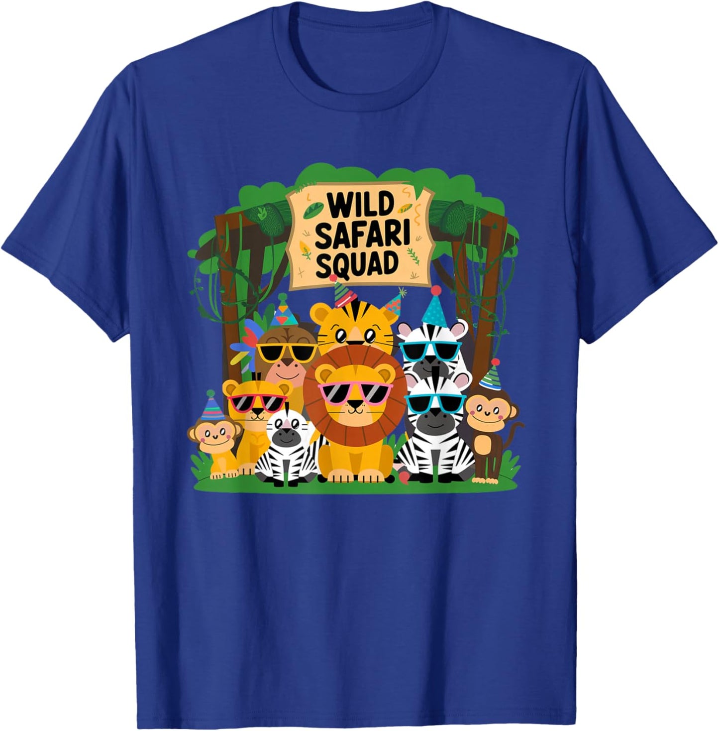 Safari Squad Party for Kids Birthday T-Shirt - T-Shirt | Royal