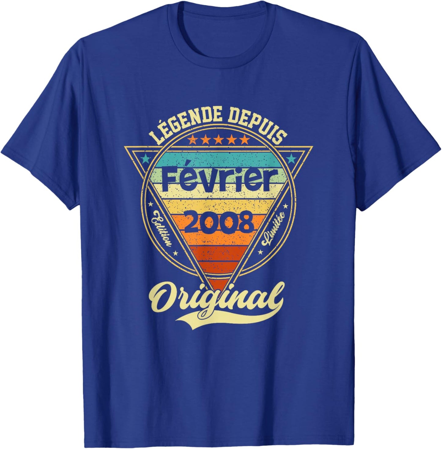 Legend Since February 2008 18th Anniversary T-Shirt - T-Shirt | Royal