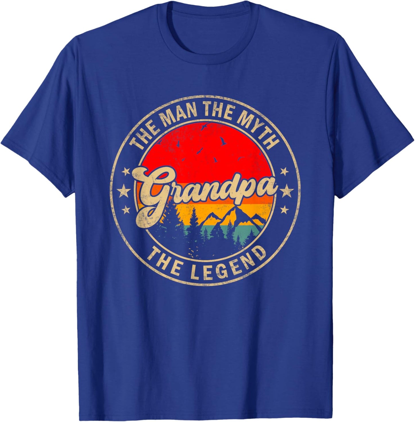 Grandpa the Man the Myth the Legend Father's Day for Grandpa T-Shirt - T-Shirt | Royal