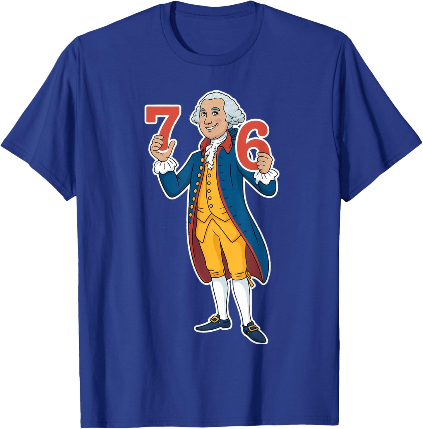 6-7 7-6 George Washington Six Seven American T-Shirt - T-Shirt | Royal
