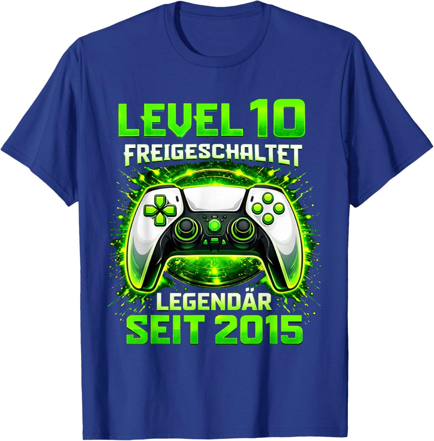 Level 10 Birthday Boy Gamer Funny 2016 10th Birthday T-Shirt - T-Shirt | Royal