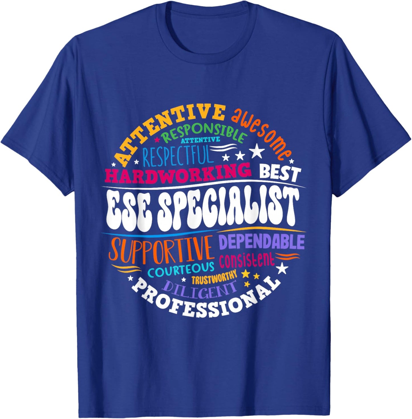 Matching First Day of School ESE Specialist Exceptional T-Shirt - T-Shirt | Royal