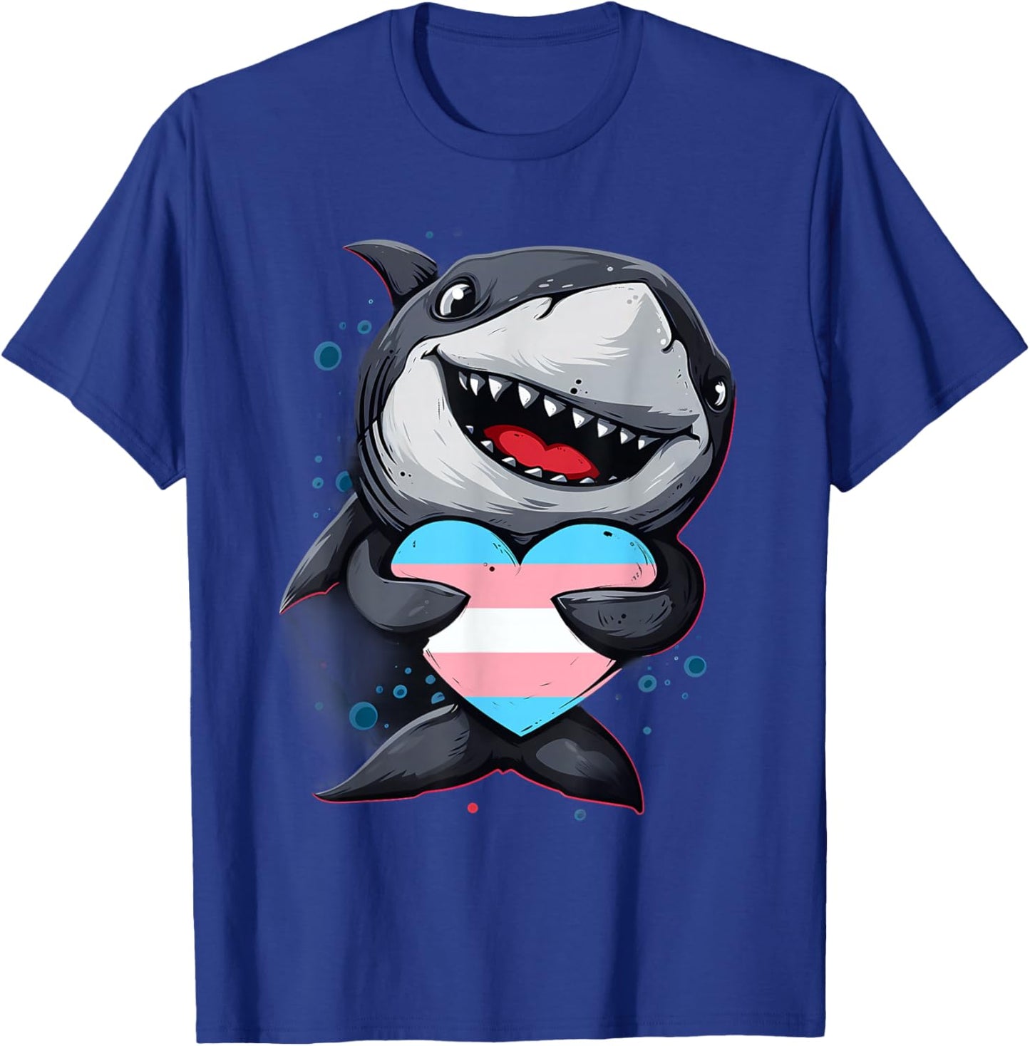 Transsexual Shark Trans Heart Transsexuality Transgender T-Shirt - T-Shirt | Royal