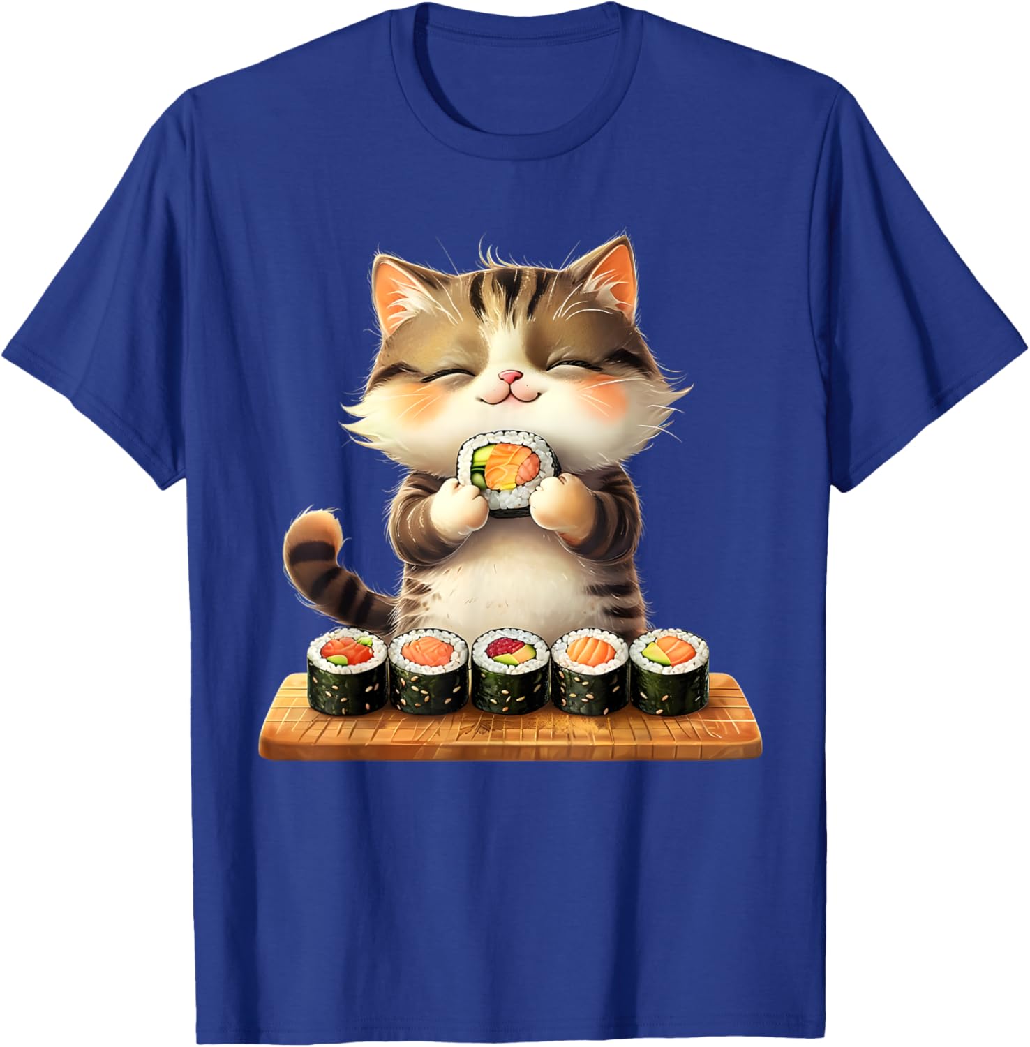 Kawaii Cat Lover Japanese Cat Owner Sushi Lover Anime Otaku Men Women Kids T-Shirt - T-Shirt | Royal