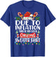Due to Inflation Ugly Christmas Sweaters Funny Men Women T-Shirt - T-Shirt | Royal