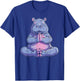 Cute Hippo Yoga T-Shirt - T-Shirt | Royal