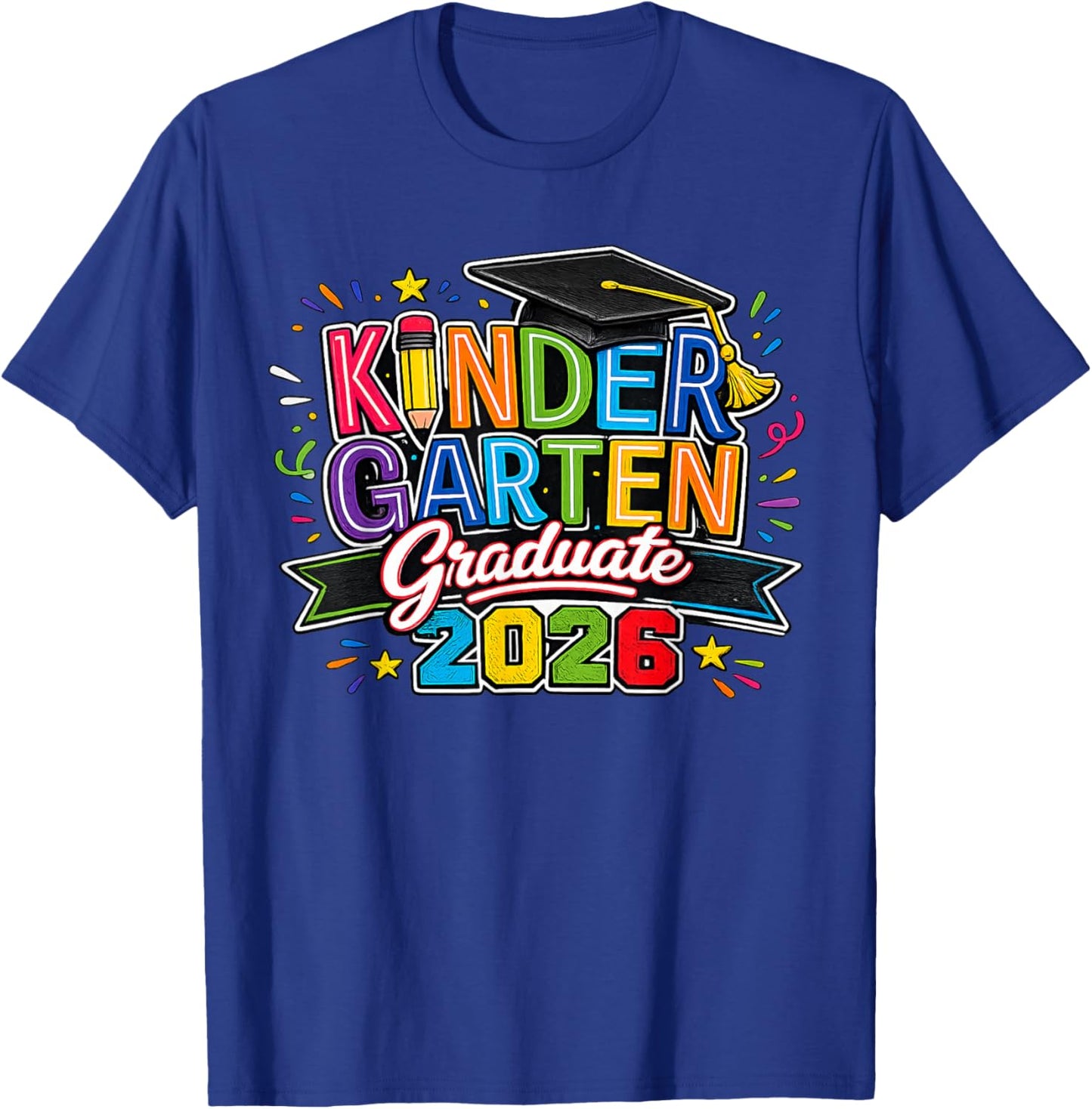 Kindergarten Graduate 2026 Preschool Graduation Kid Girl Boy T-Shirt - T-Shirt | Royal
